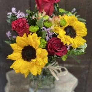 Flower Field Mason Jar